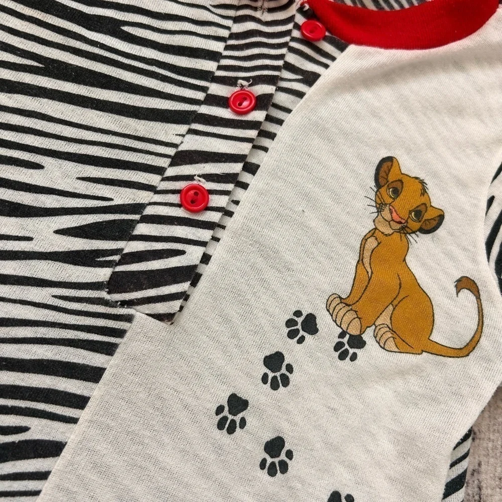 VINTAGE 90s Disney The Lion King Pajama Size 3T  USA Simba & Nala Original